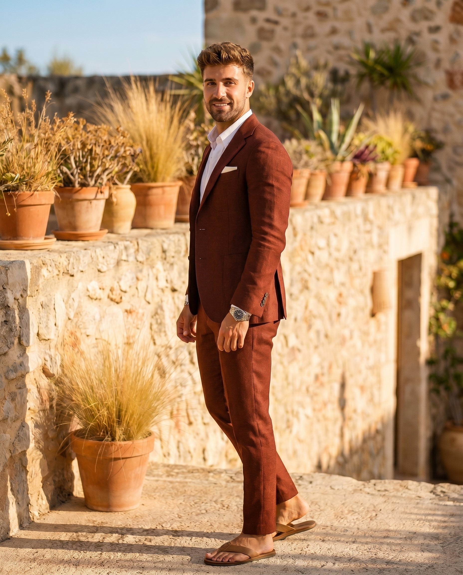 Declan | Stylish Timeless Linen Suit for Men