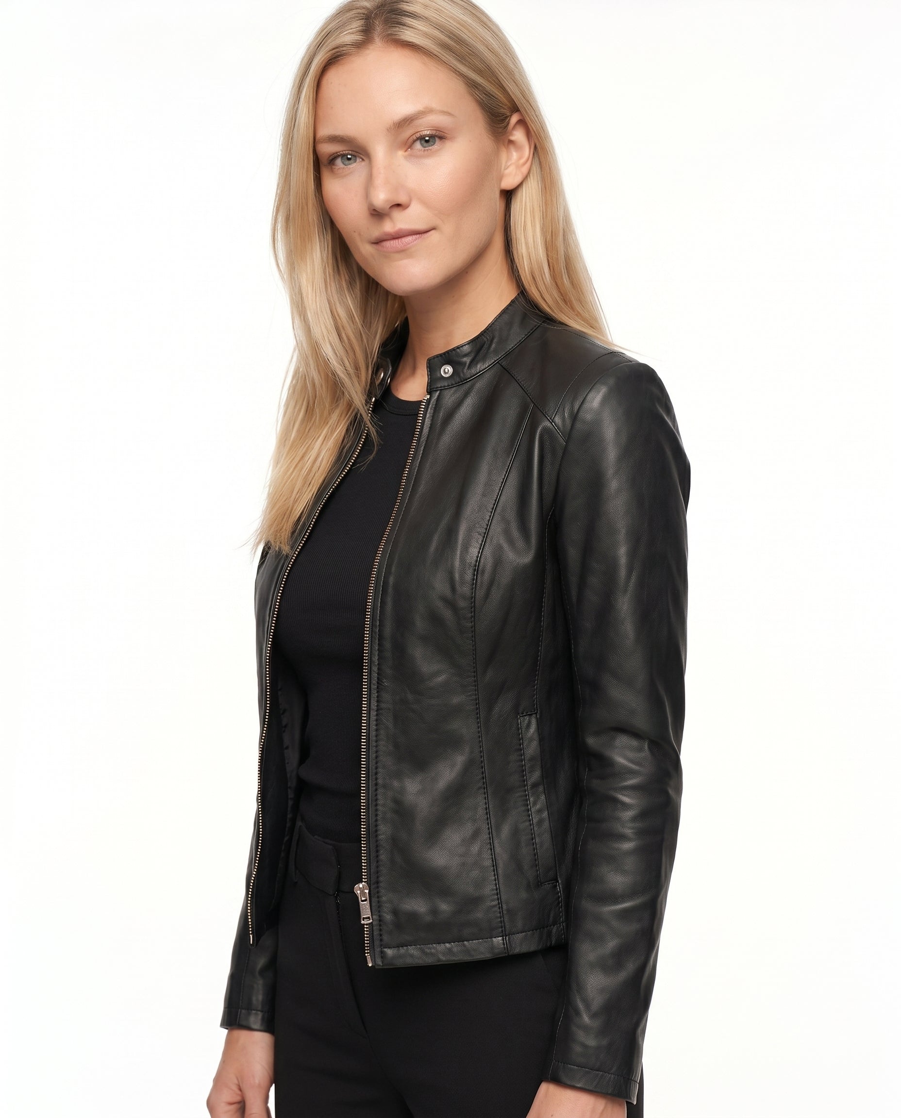 Daisy | Sleek Sleek, Tailored Leather Jacket for Effortless Style