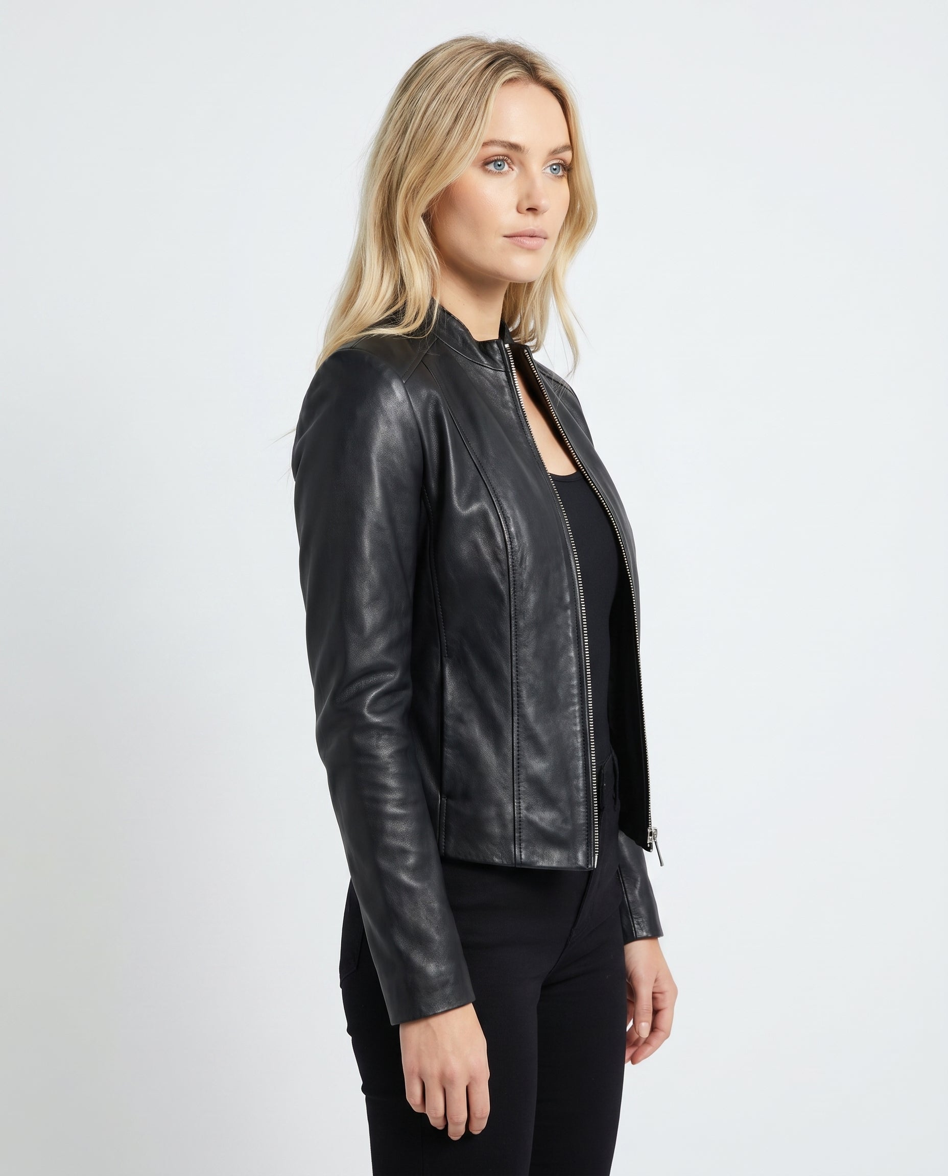 Daisy | Sleek Sleek, Tailored Leather Jacket for Effortless Style