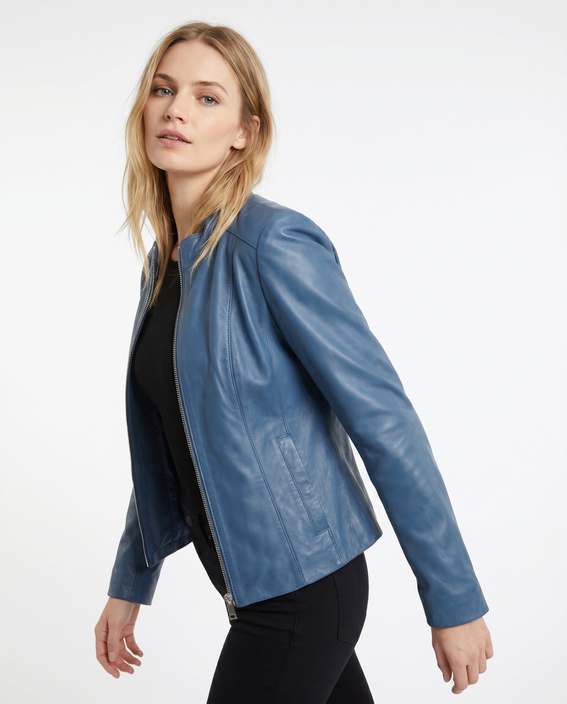 Daisy | Sleek Sleek, Tailored Leather Jacket for Effortless Style