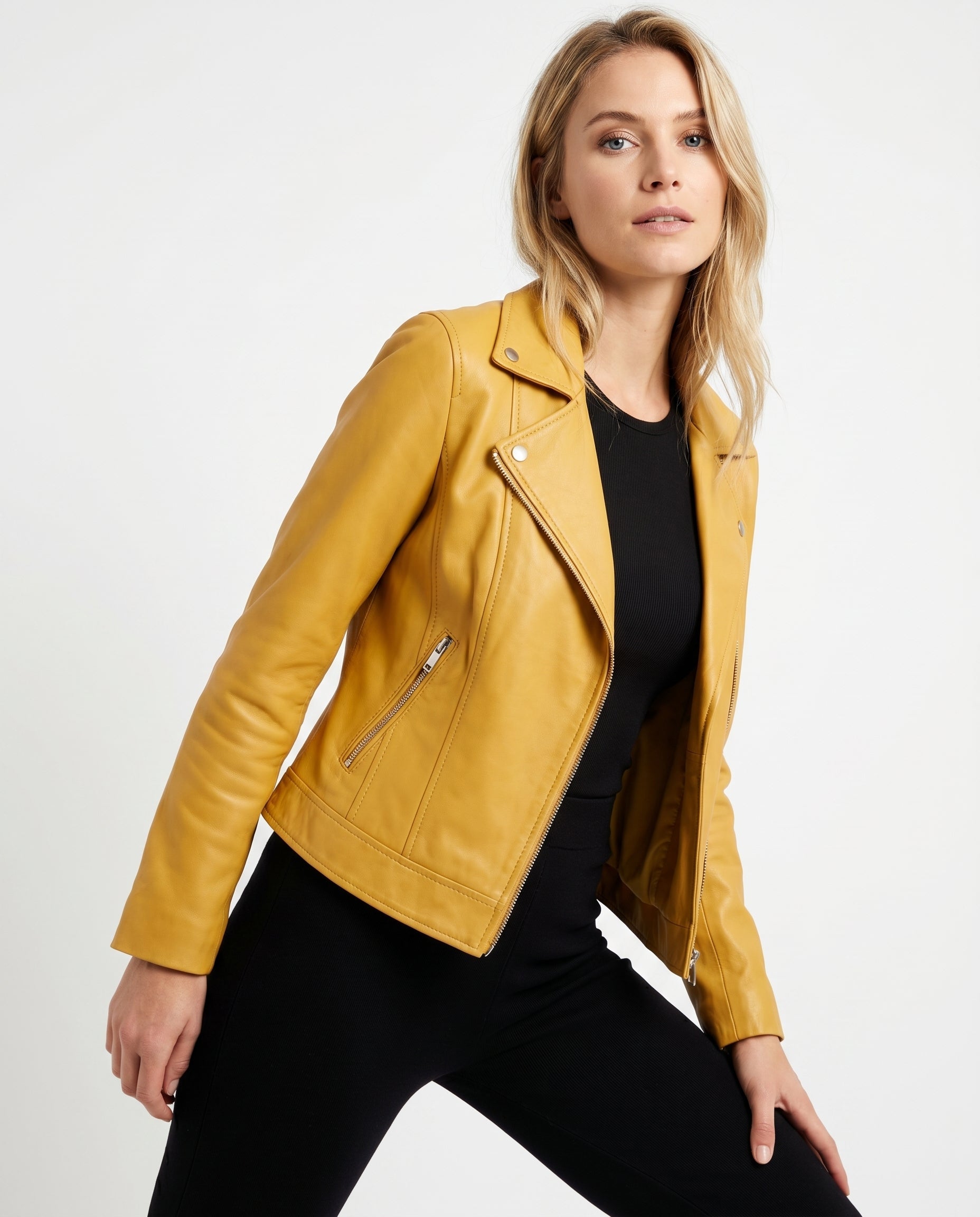 Daisy | Sleek Sleek, Tailored Leather Jacket for Effortless Style
