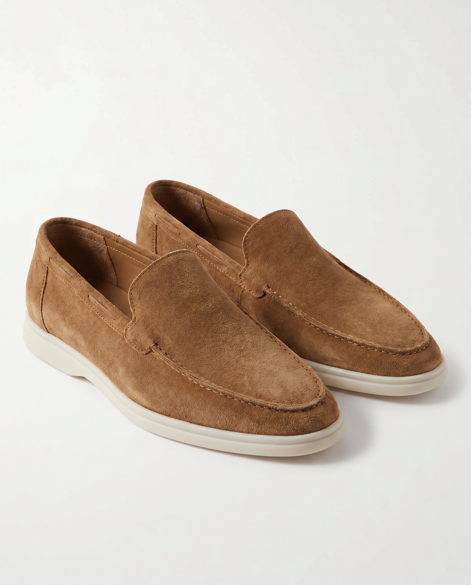 August | Polished Sleek Modern Suede-Look Loafers