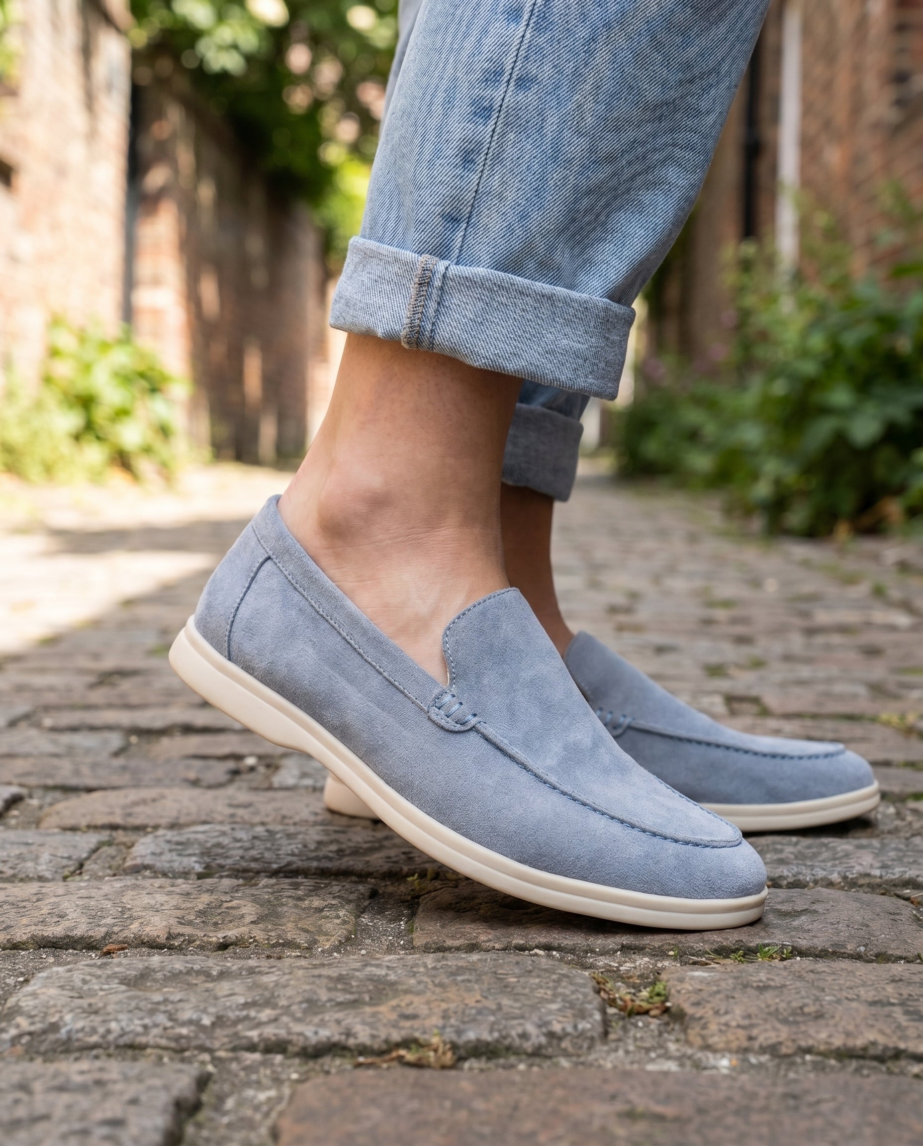 August | Polished Sleek Modern Suede-Look Loafers