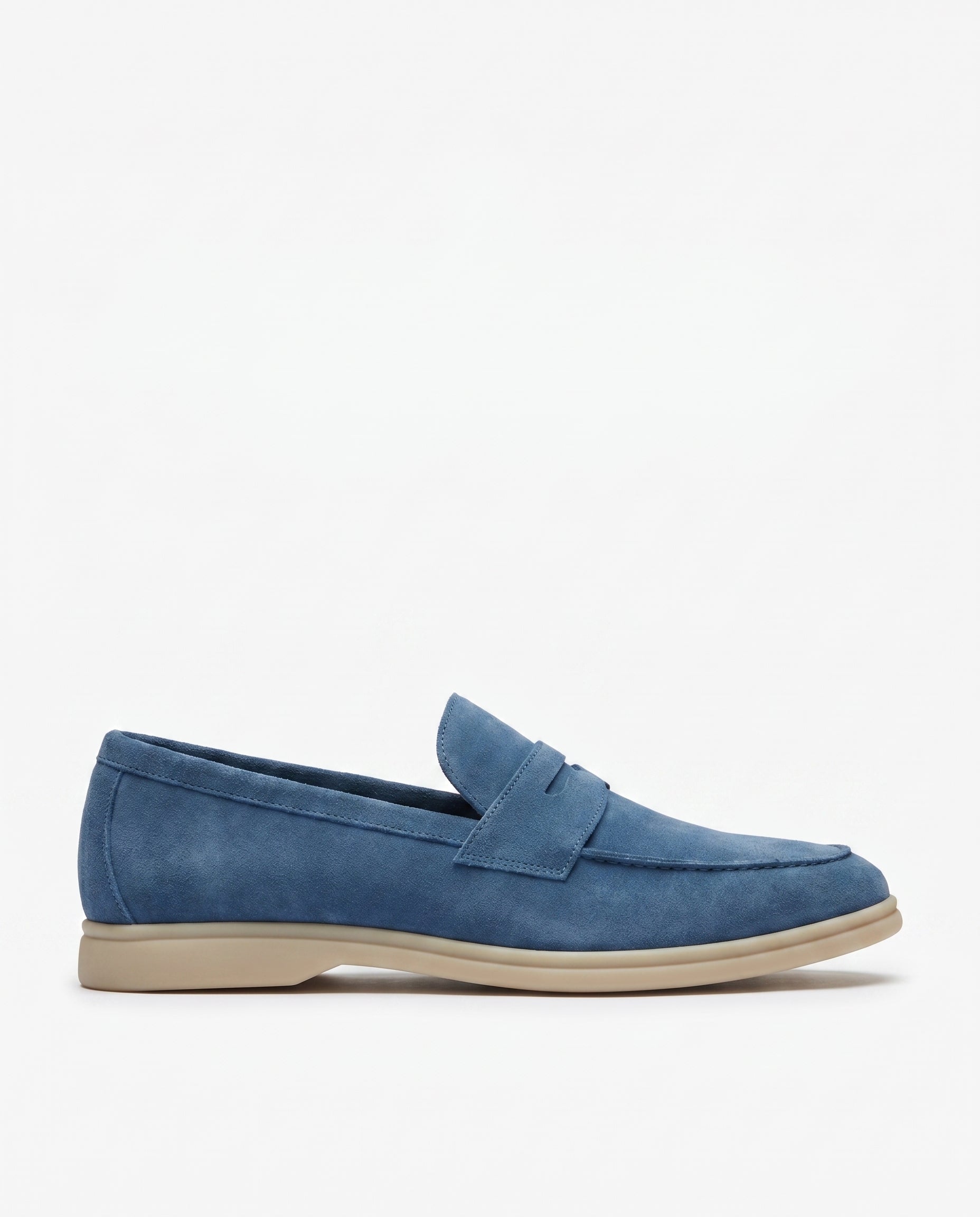 August | Polished Sleek Modern Suede-Look Loafers