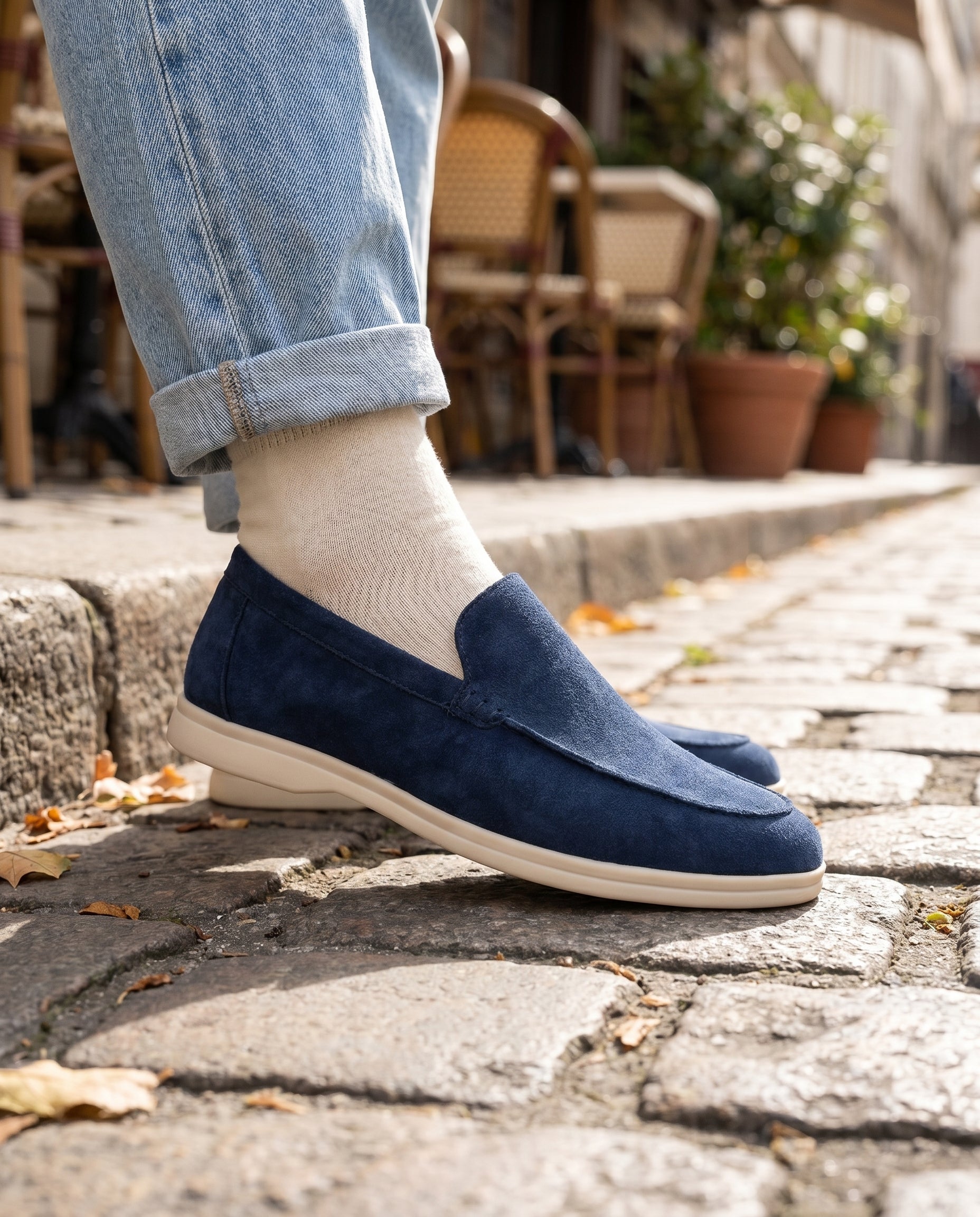 August | Polished Sleek Modern Suede-Look Loafers