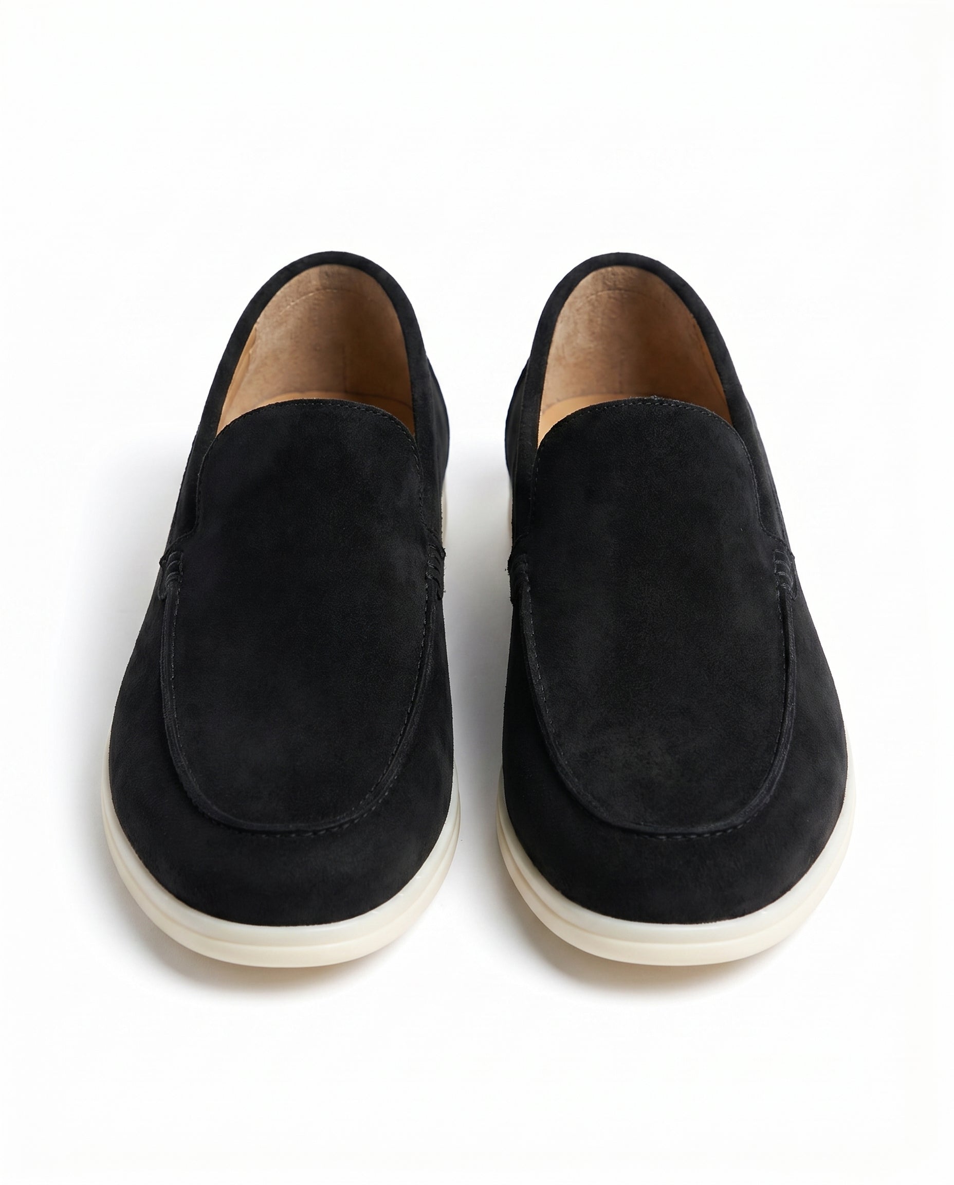 August | Polished Sleek Modern Suede-Look Loafers