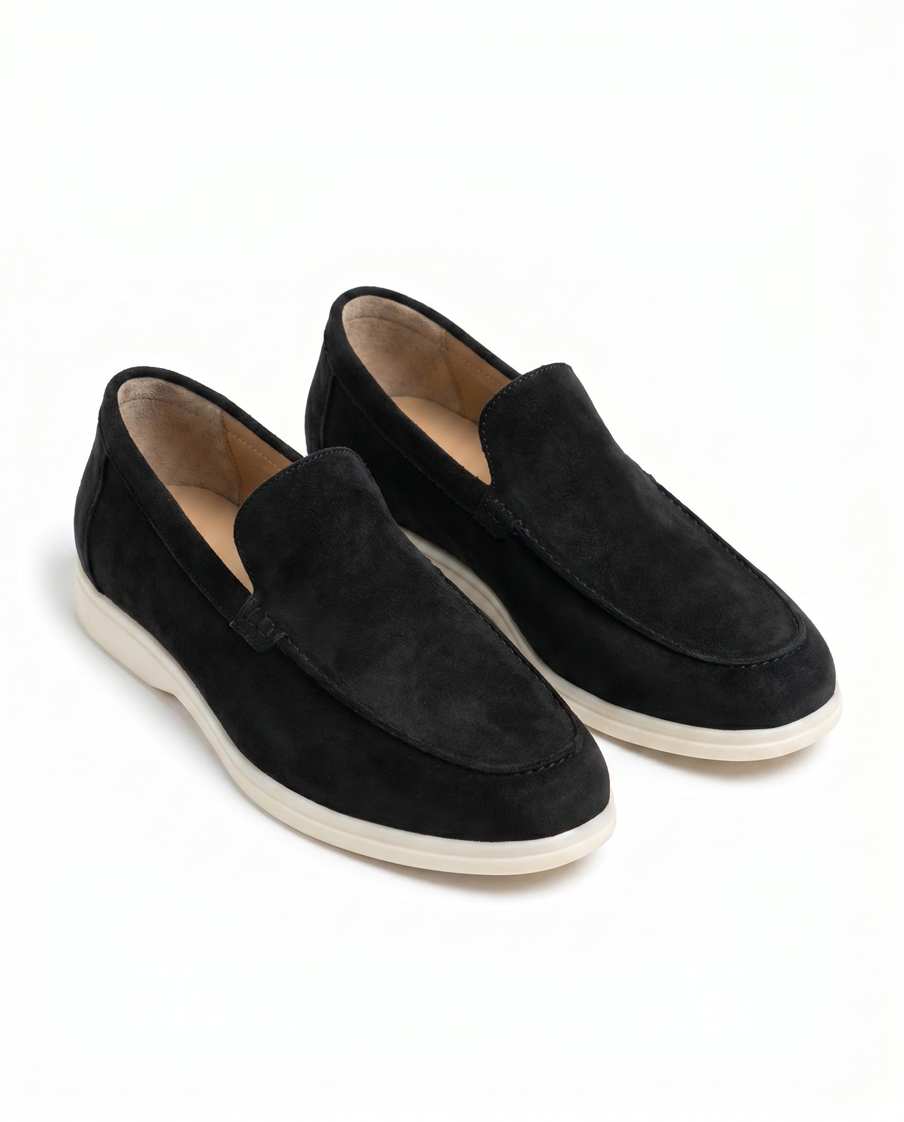 August | Polished Sleek Modern Suede-Look Loafers
