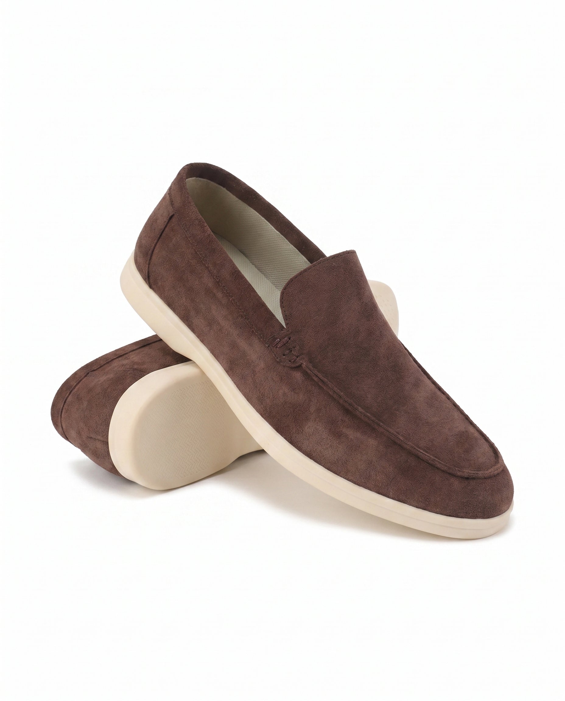 August | Polished Sleek Modern Suede-Look Loafers