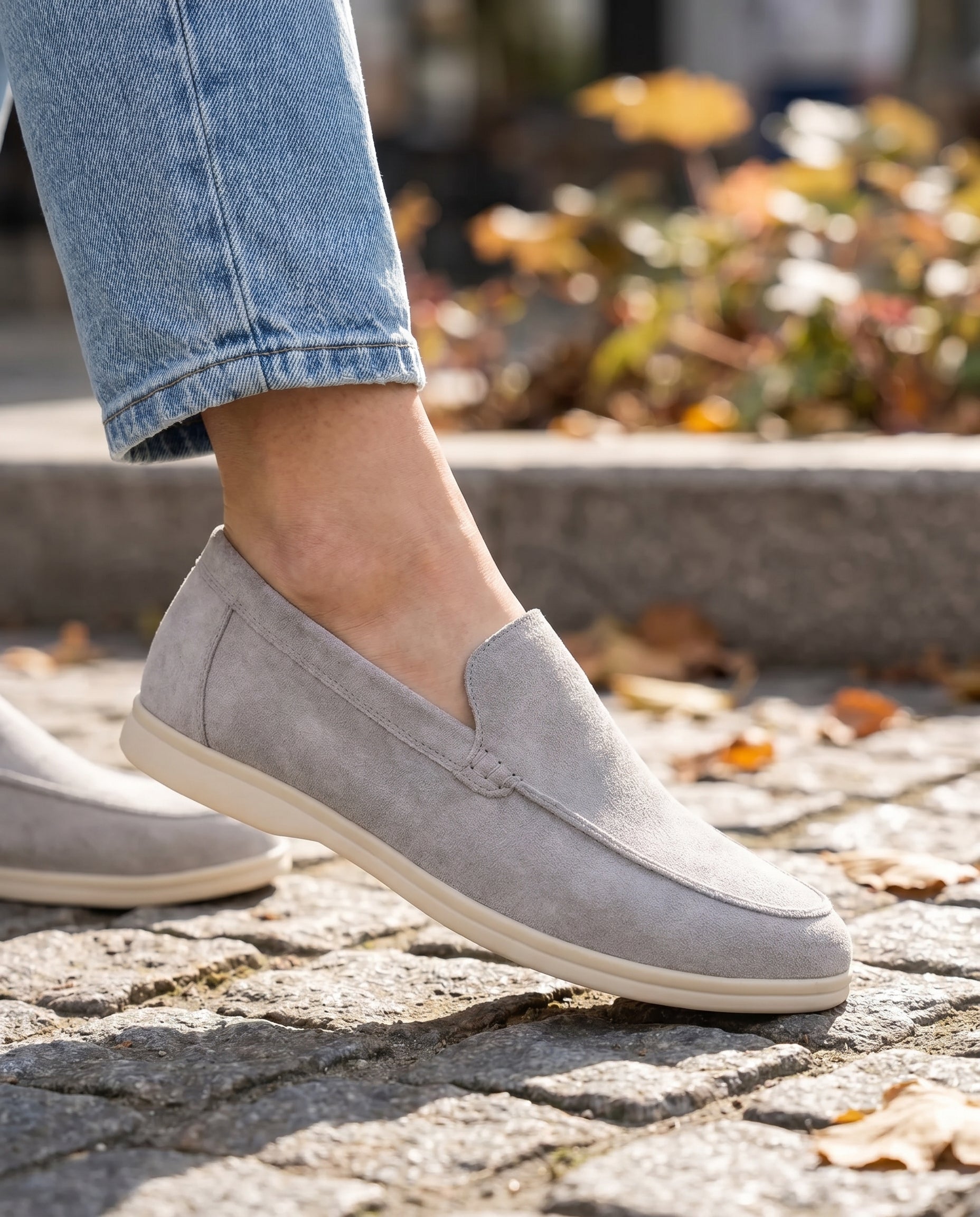 August | Polished Sleek Modern Suede-Look Loafers