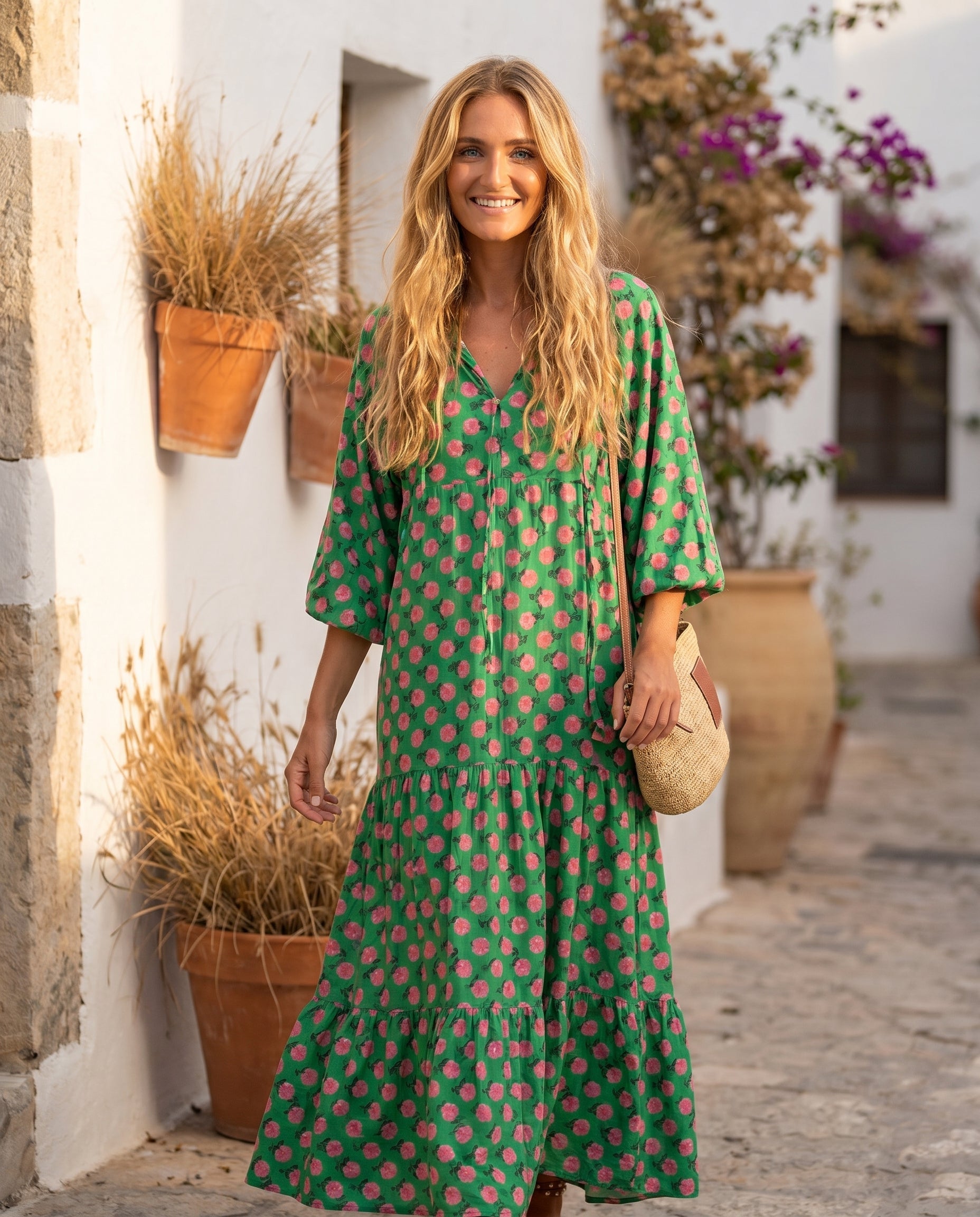 Queenie | Modern Effortless Printed Maxi Dress for Everyday Chic