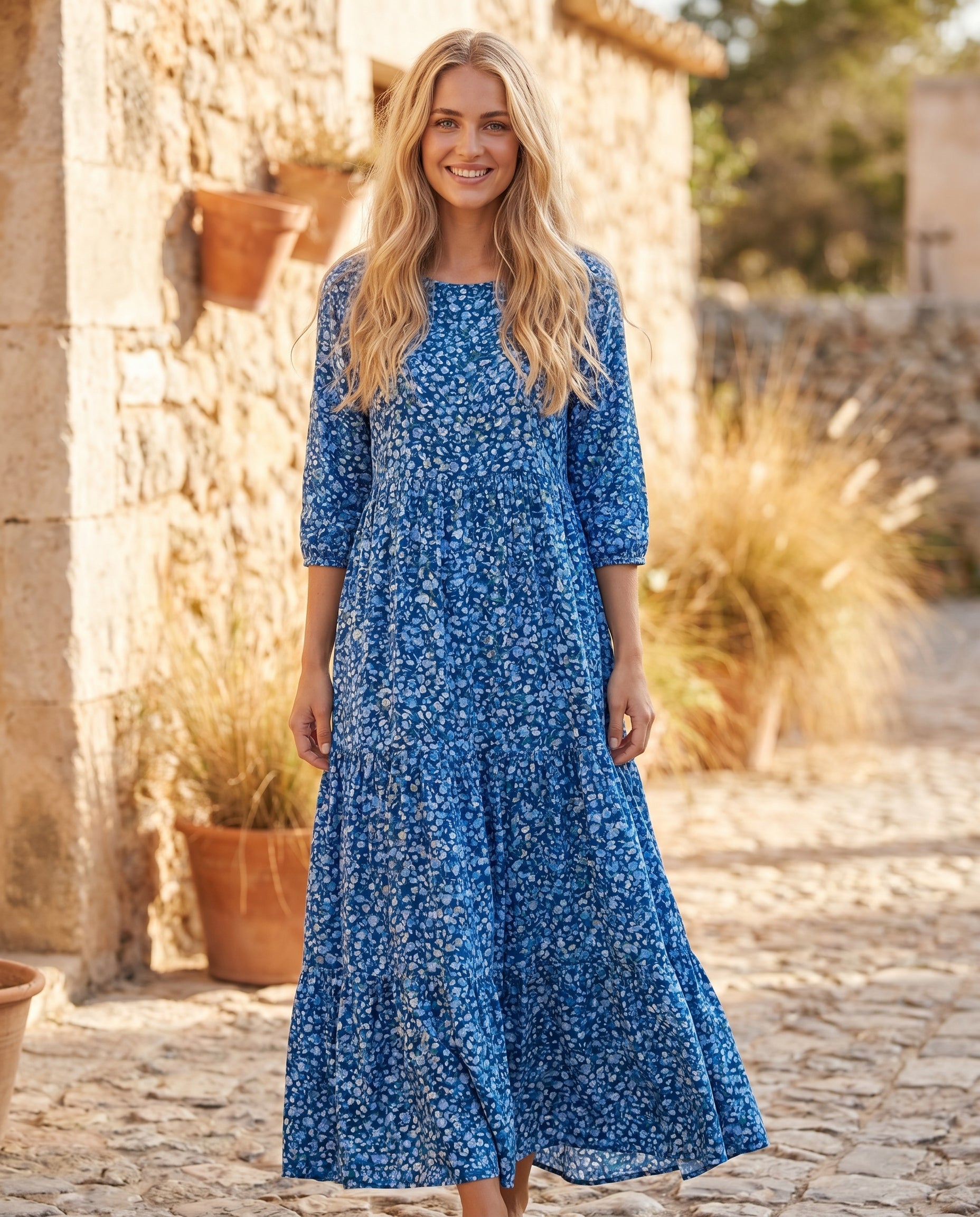 Queenie | Modern Effortless Printed Maxi Dress for Everyday Chic