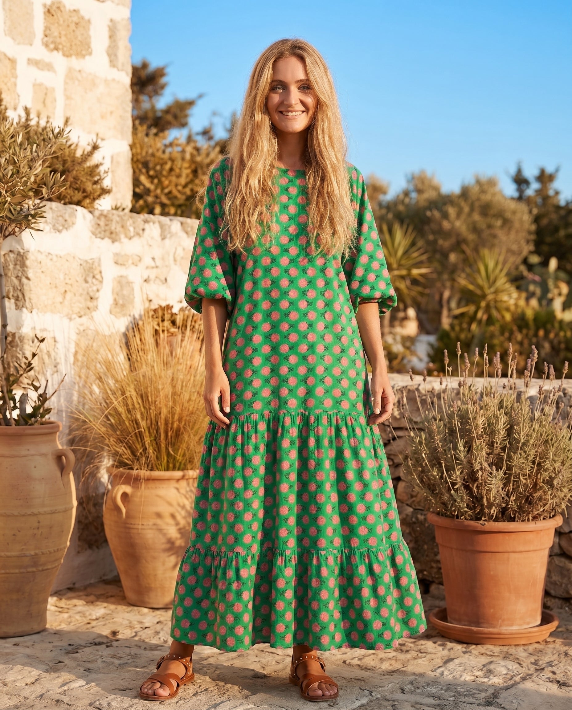 Queenie | Modern Effortless Printed Maxi Dress for Everyday Chic
