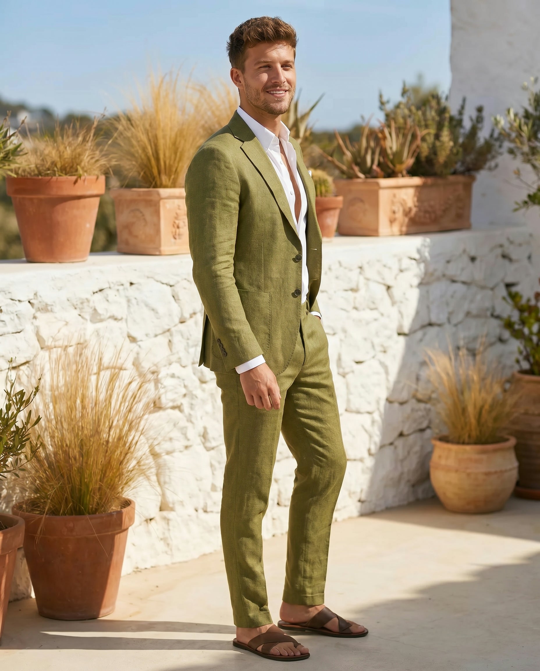Declan | Stylish Timeless Linen Suit for Men