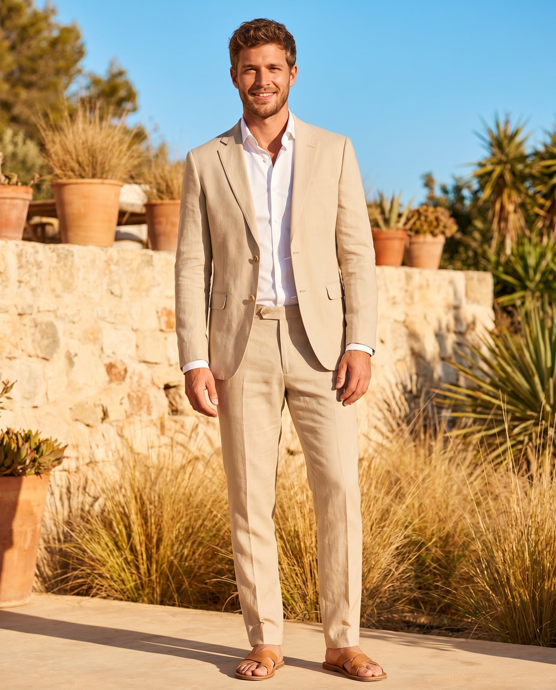 Declan | Stylish Timeless Linen Suit for Men