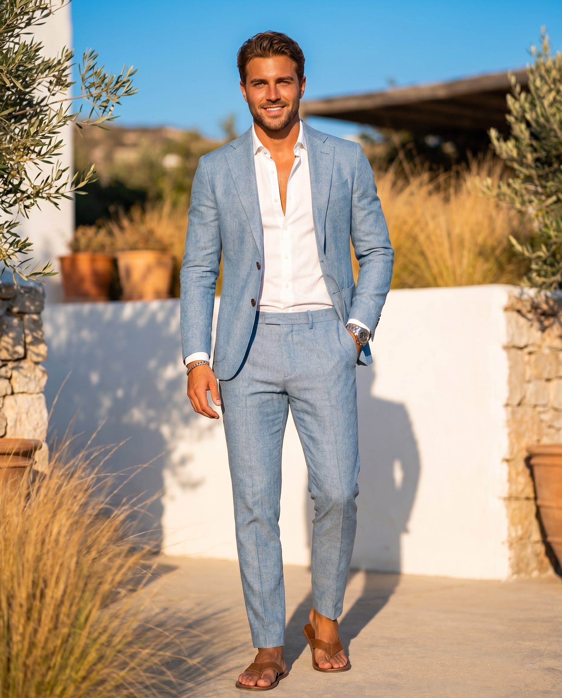 Declan | Stylish Timeless Linen Suit for Men