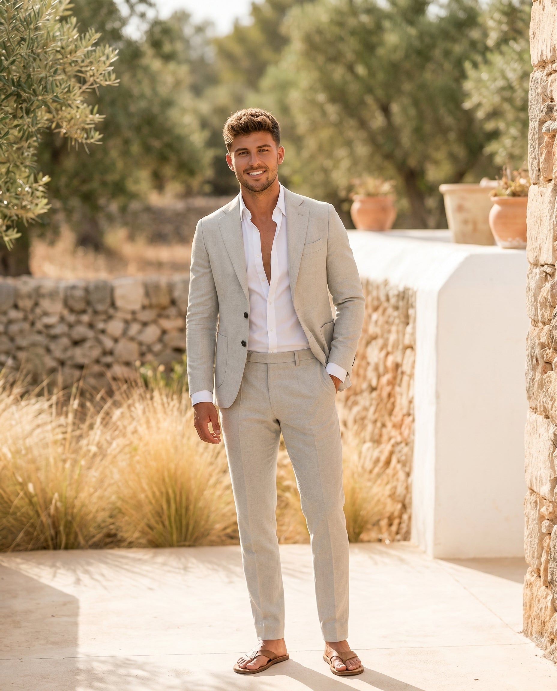 Declan | Stylish Timeless Linen Suit for Men