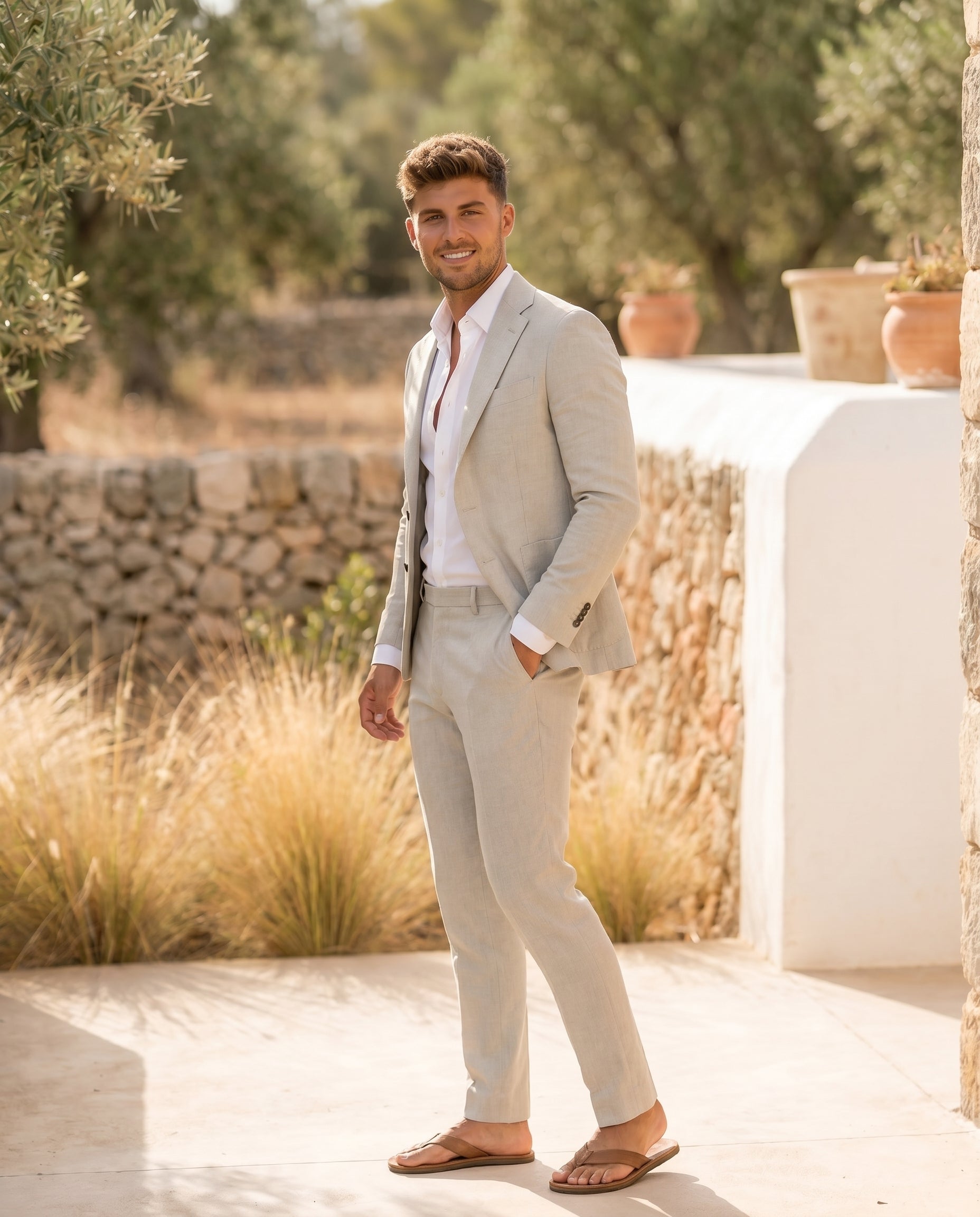 Declan | Stylish Timeless Linen Suit for Men