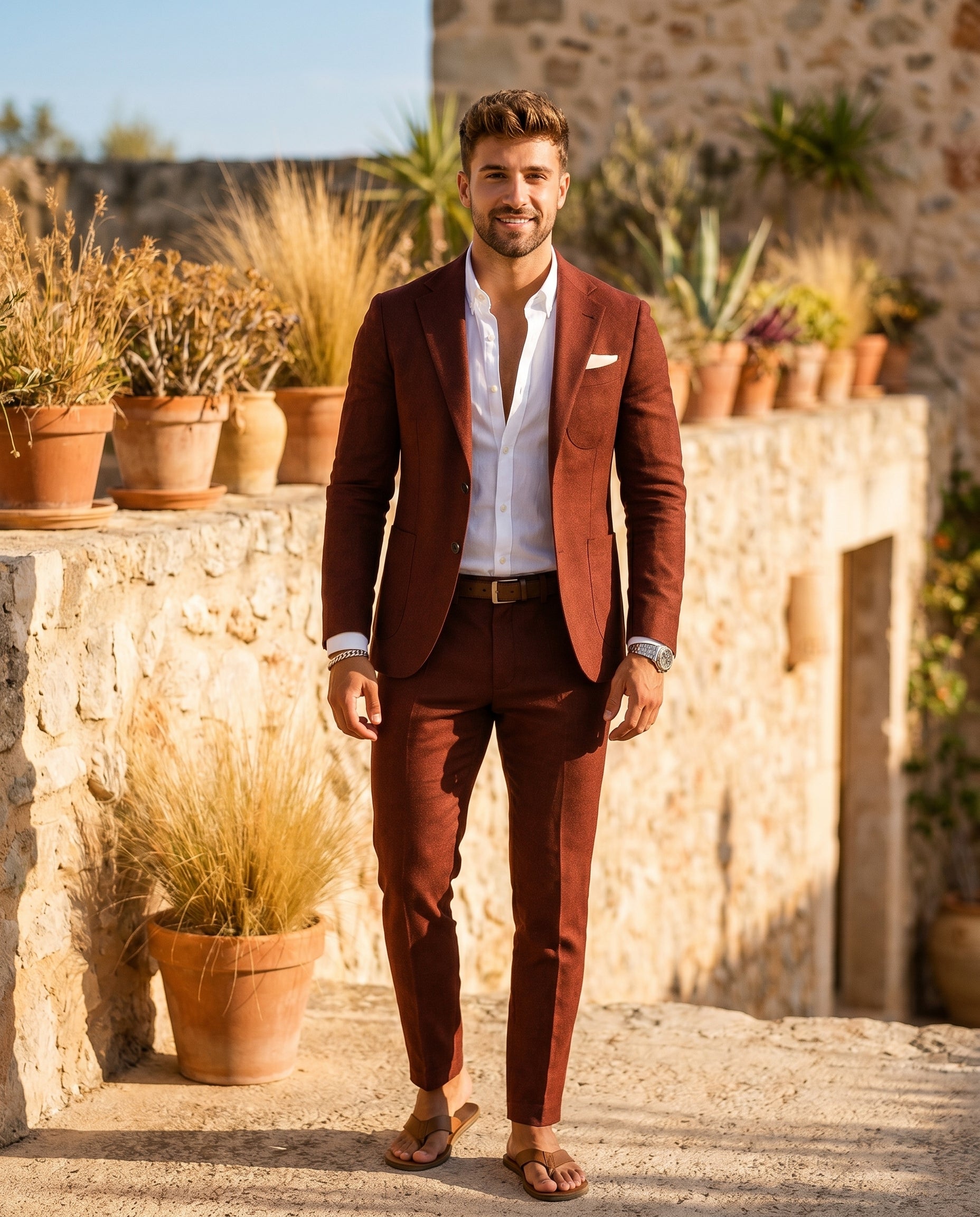 Declan | Stylish Timeless Linen Suit for Men