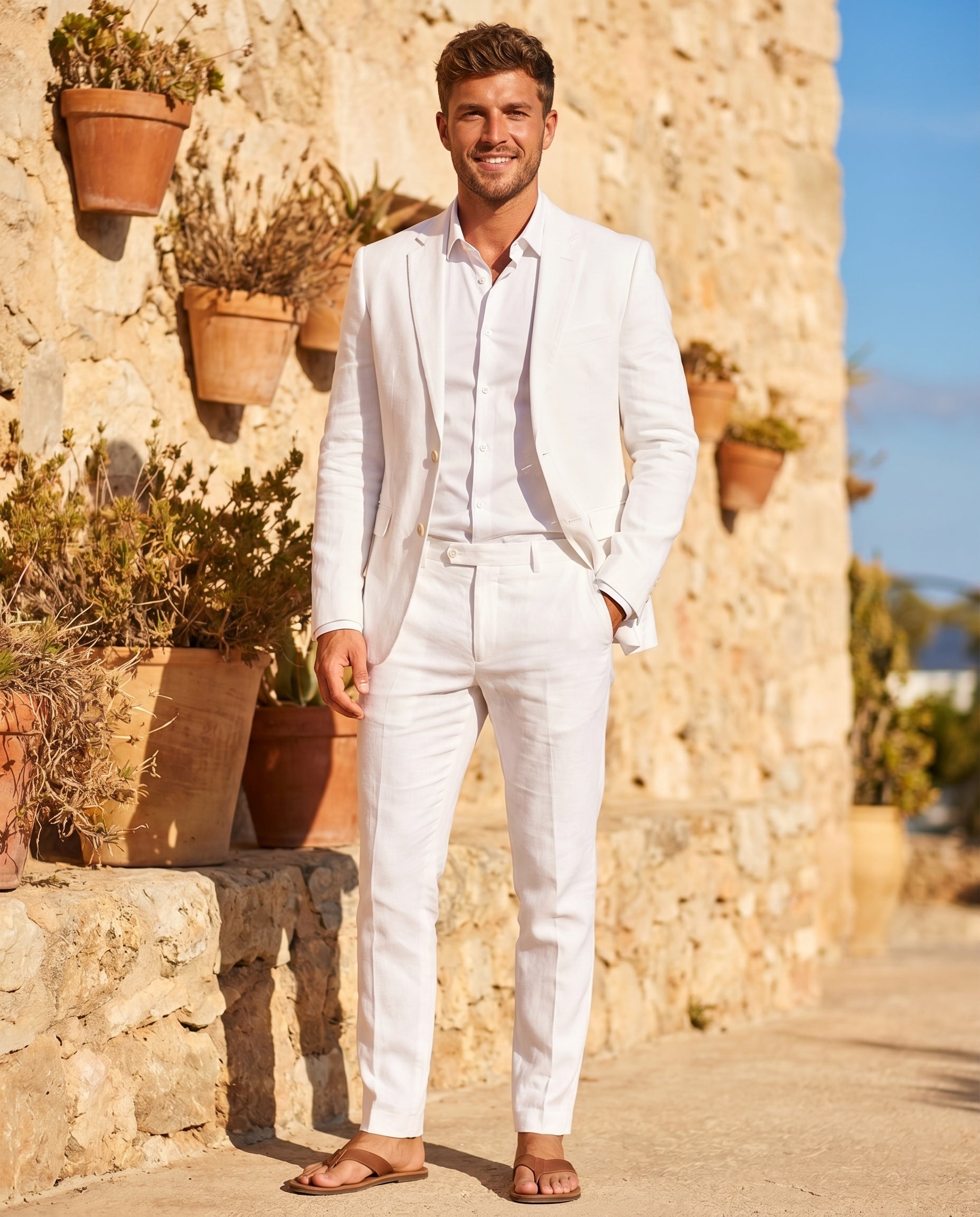 Declan | Stylish Timeless Linen Suit for Men
