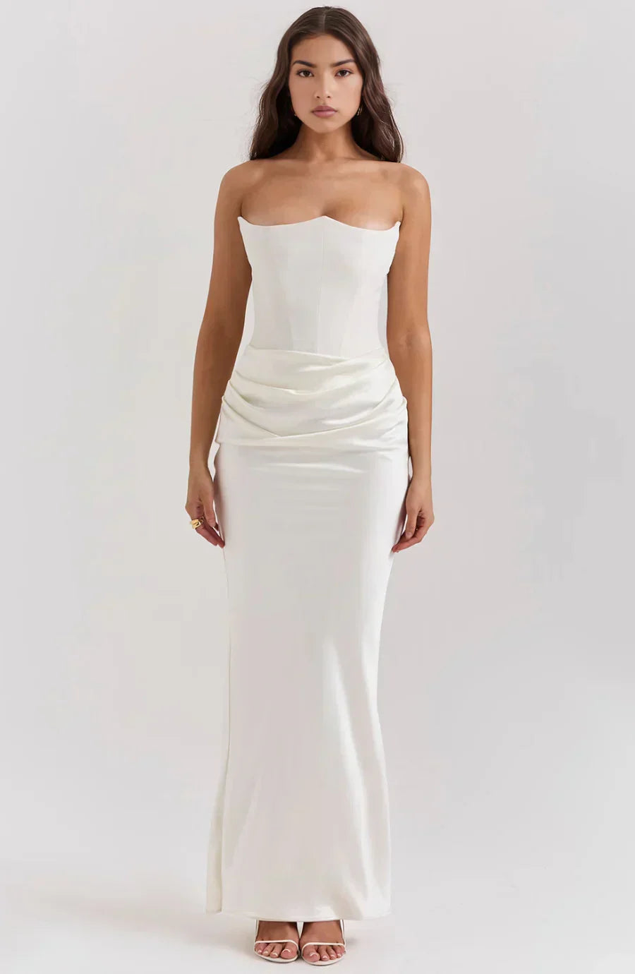 Zinnia | Graceful Strapless Maxi Dress