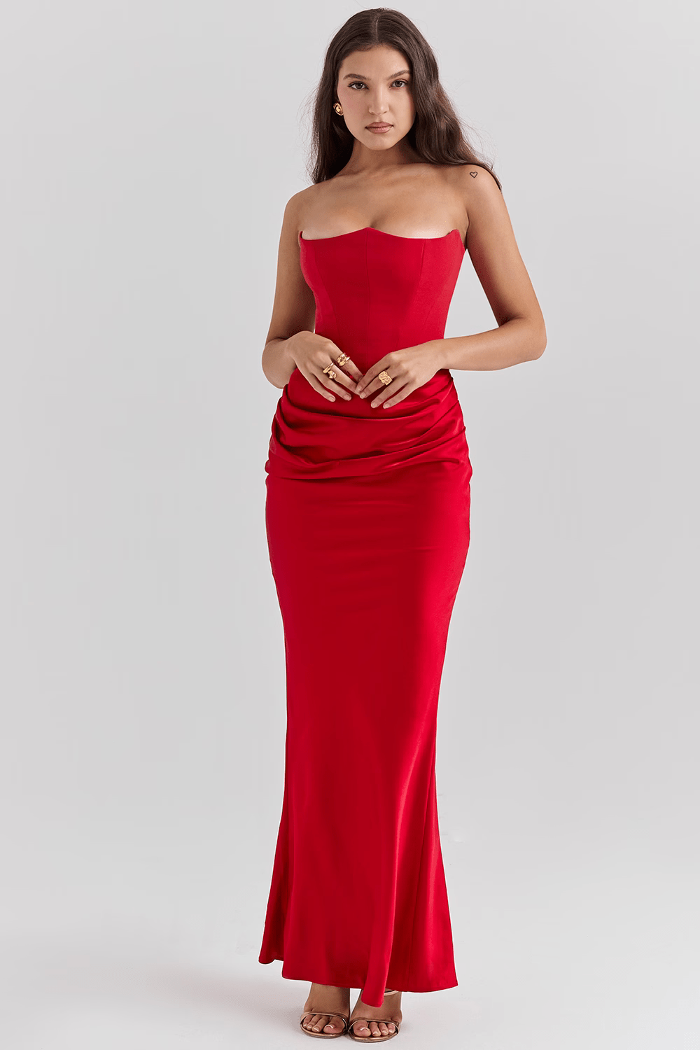 Zinnia | Graceful Strapless Maxi Dress