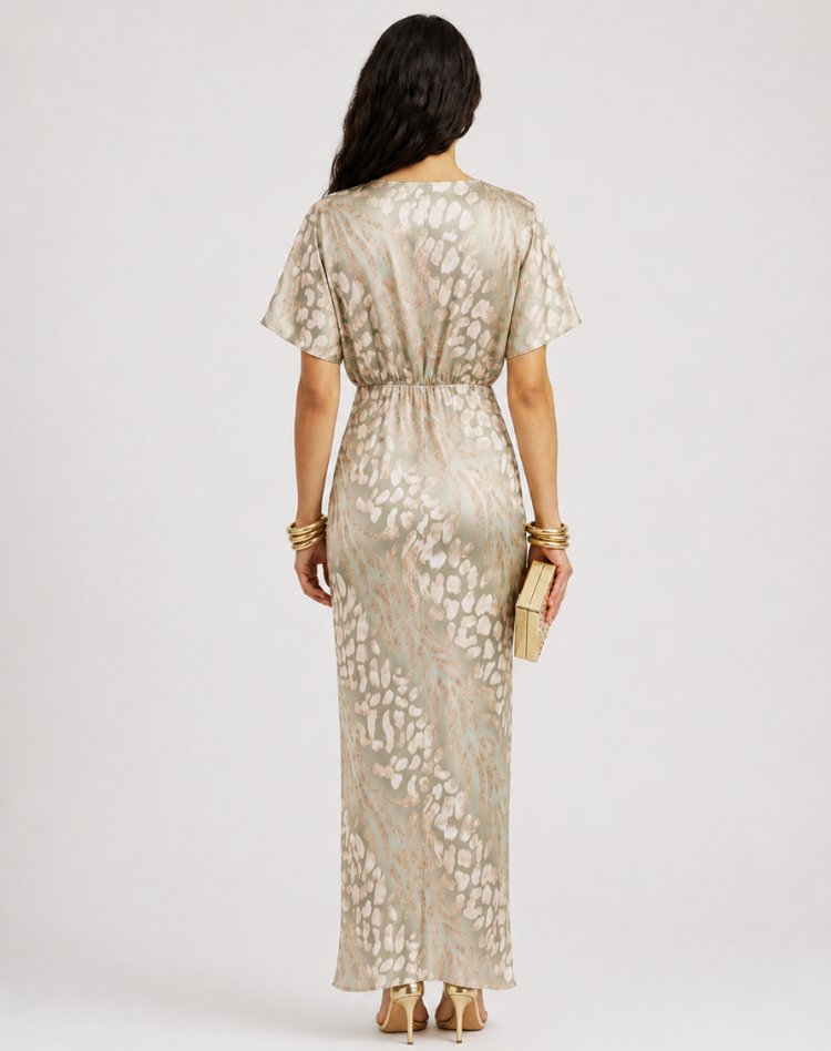 Quenby | Breezy Luxe Wrap Maxi Dress for Effortless Glamour