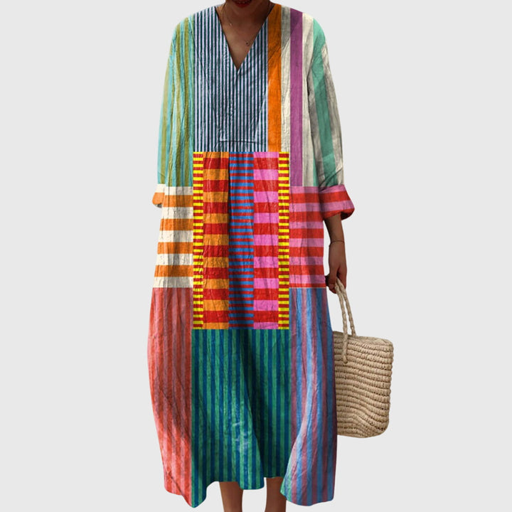 Thessaly | Modern Geometric Print Dress