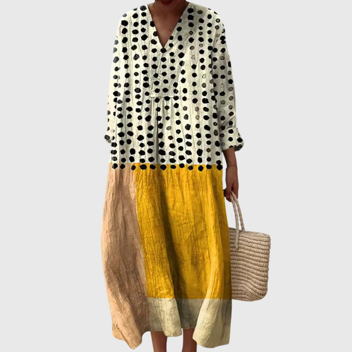 Thessaly | Modern Geometric Print Dress