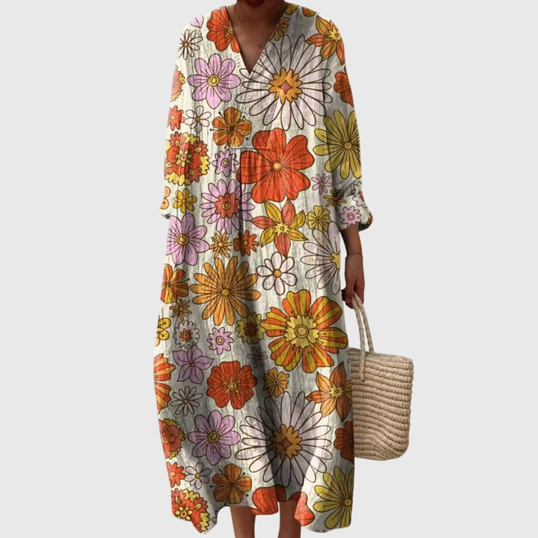 Thessaly | Modern Geometric Print Dress