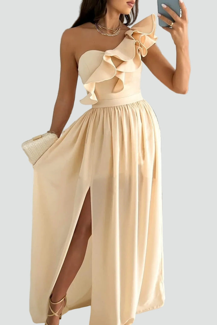 Amabel | Timeless Flowy One-Shoulder Maxi Dress