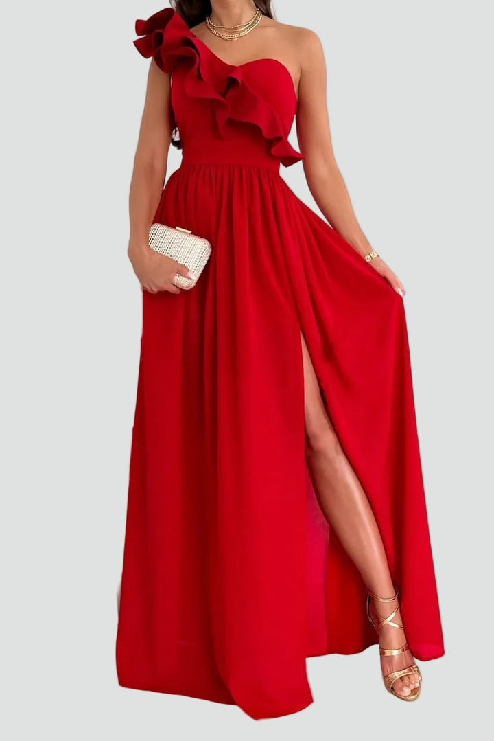 Amabel | Timeless Flowy One-Shoulder Maxi Dress