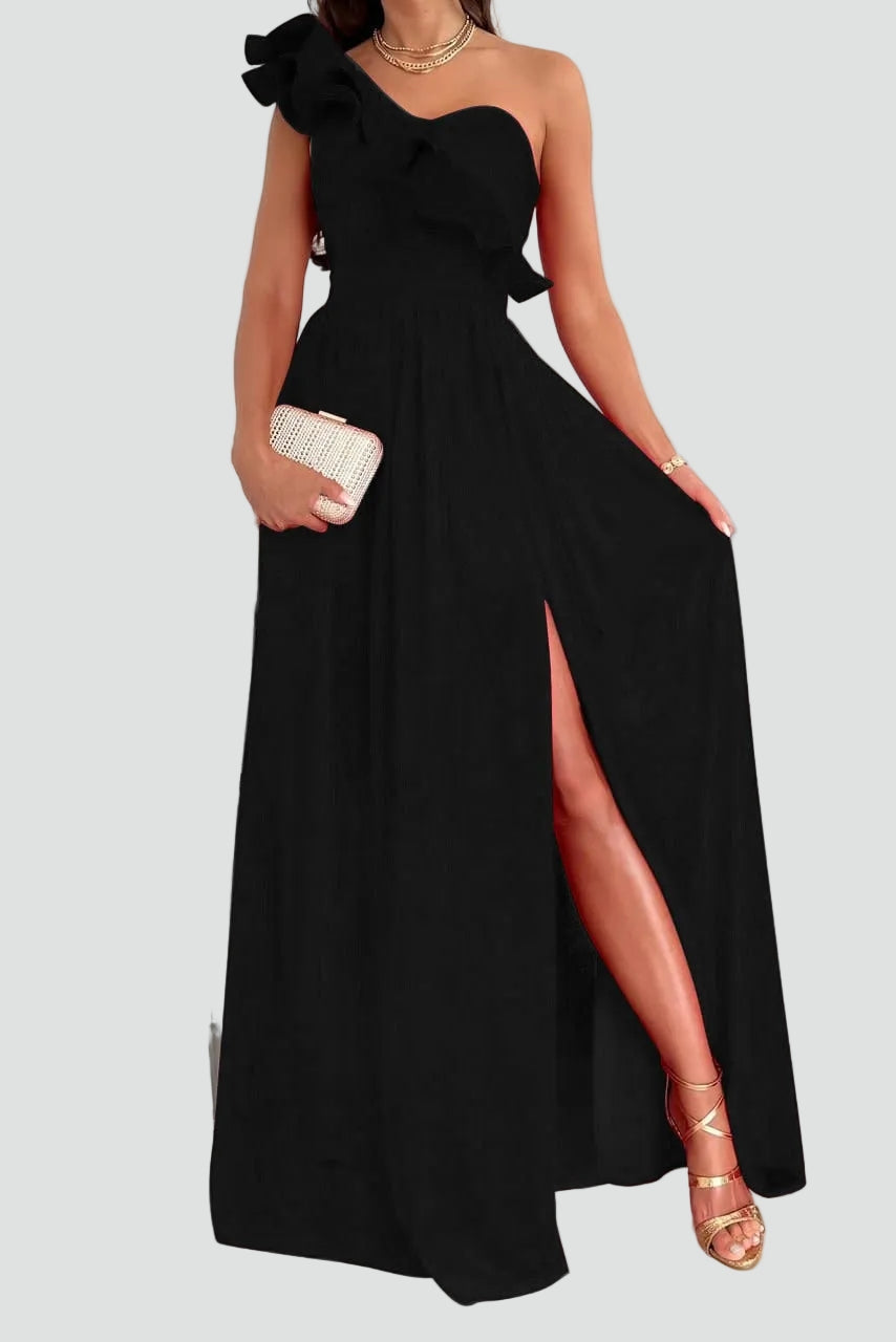 Amabel | Timeless Flowy One-Shoulder Maxi Dress