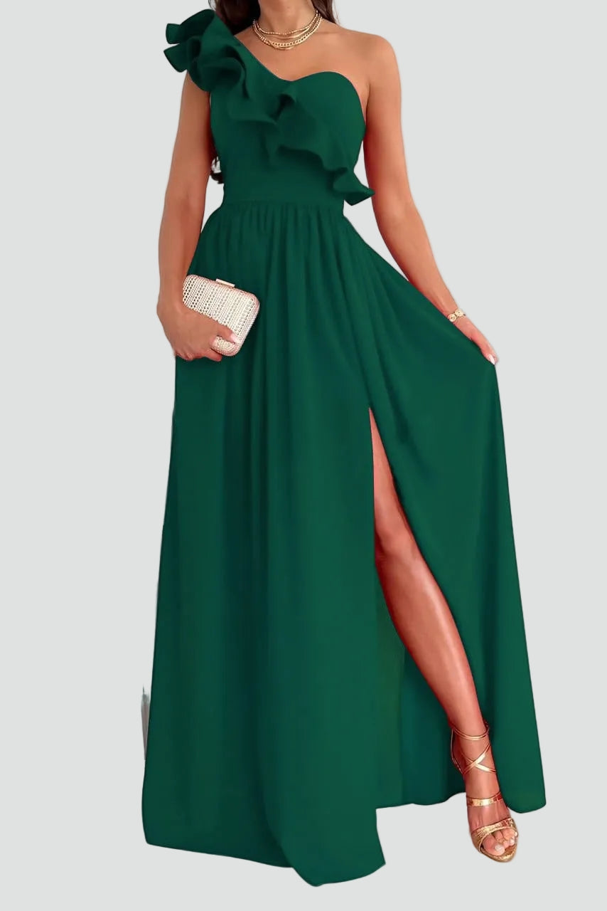 Amabel | Timeless Flowy One-Shoulder Maxi Dress