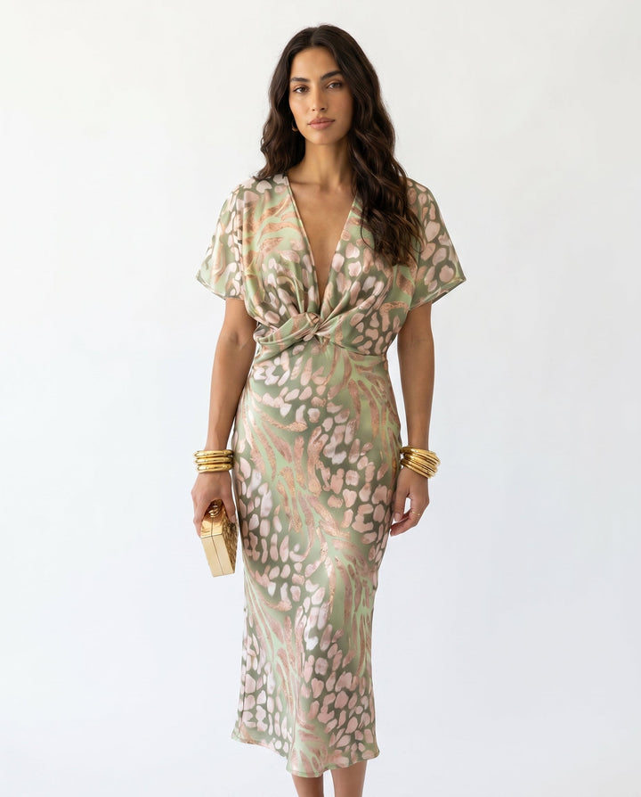 Quenby | Breezy Luxe Wrap Maxi Dress for Effortless Glamour