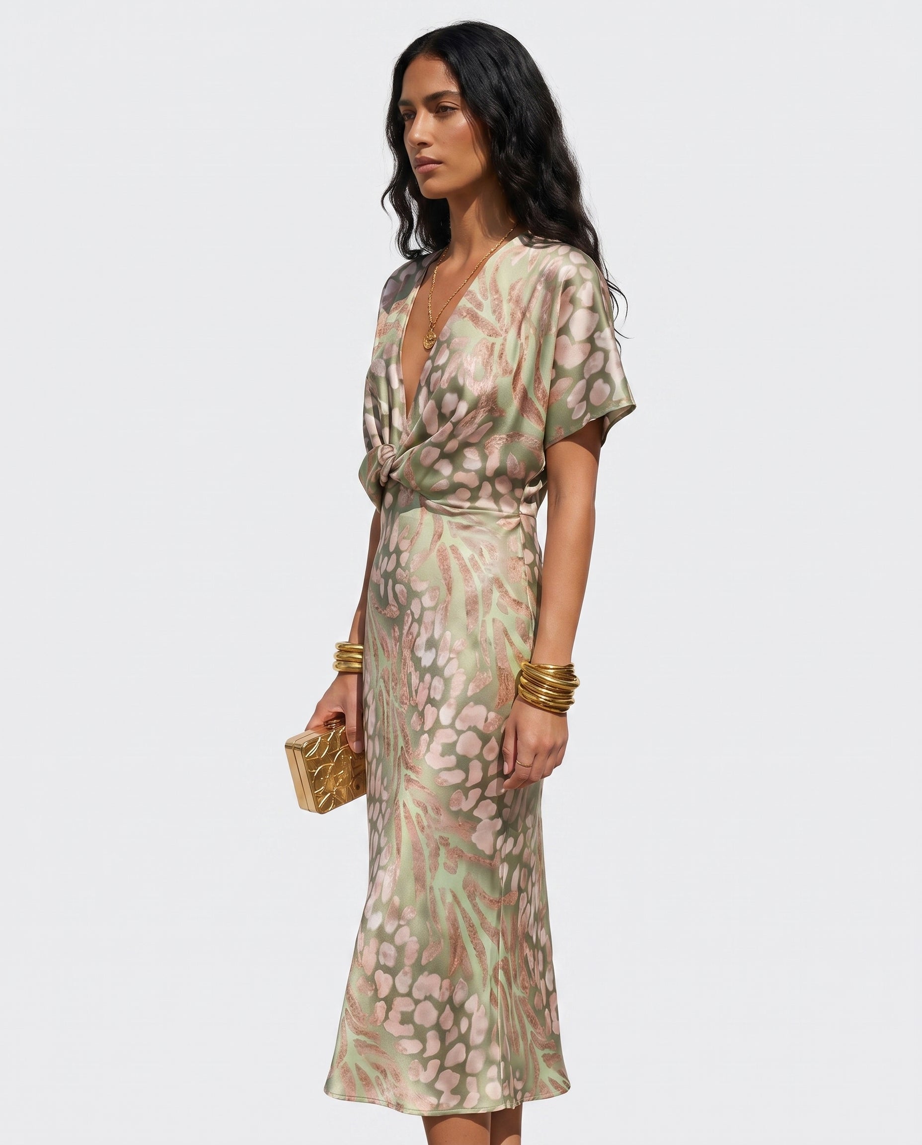 Quenby | Breezy Luxe Wrap Maxi Dress for Effortless Glamour