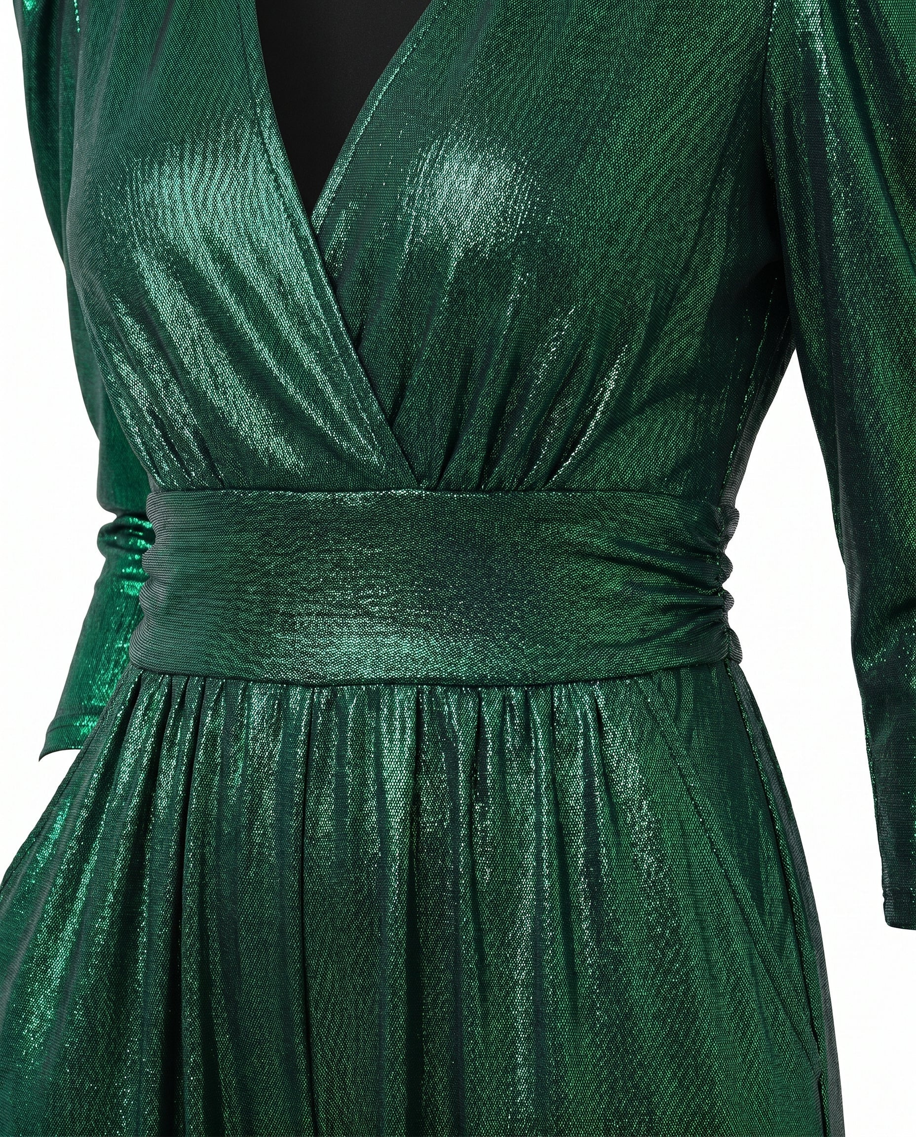 Briallen | Elegant Luxe Shimmer V-Neck Jumpsuit