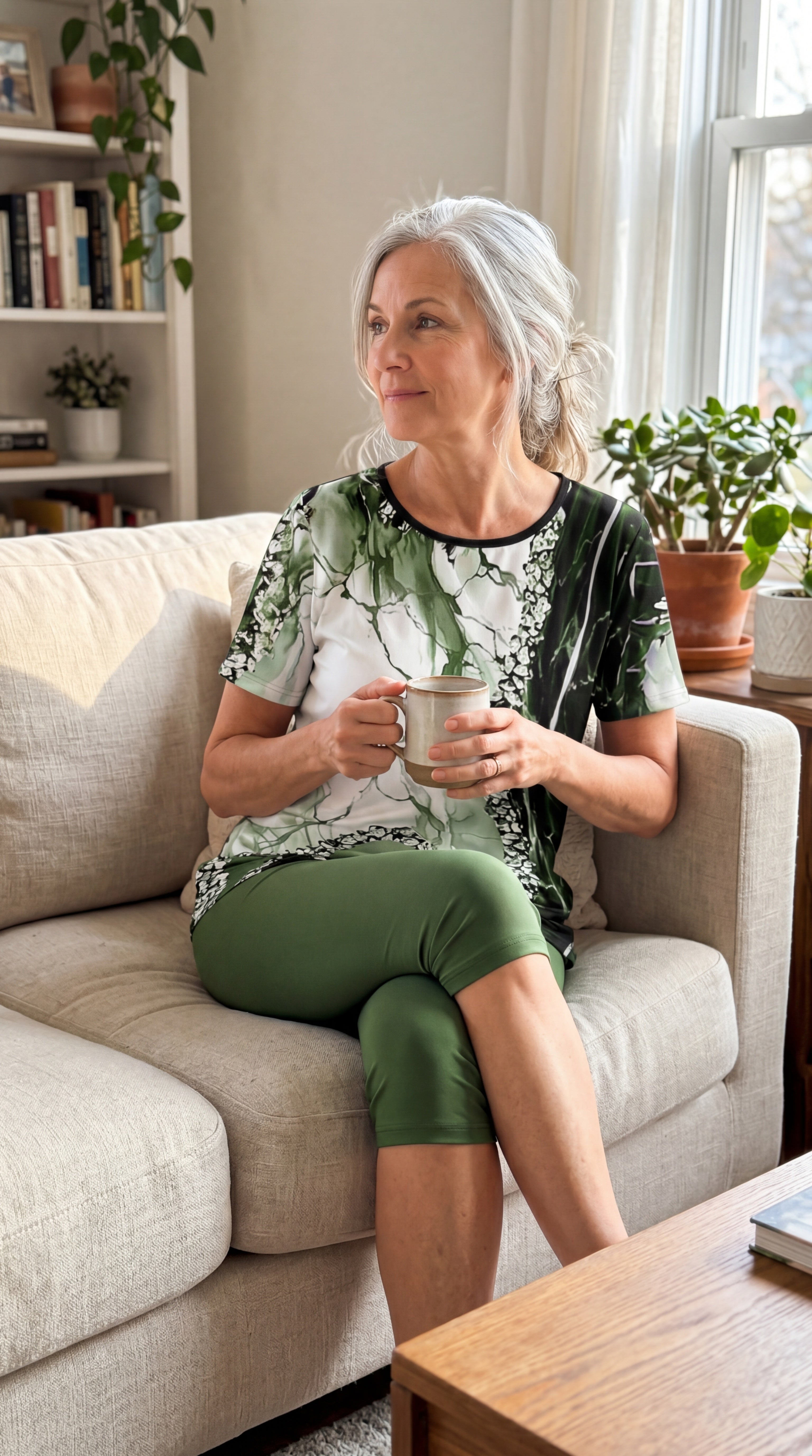 Delphine | Polished Geometric Print Two-Piece Set