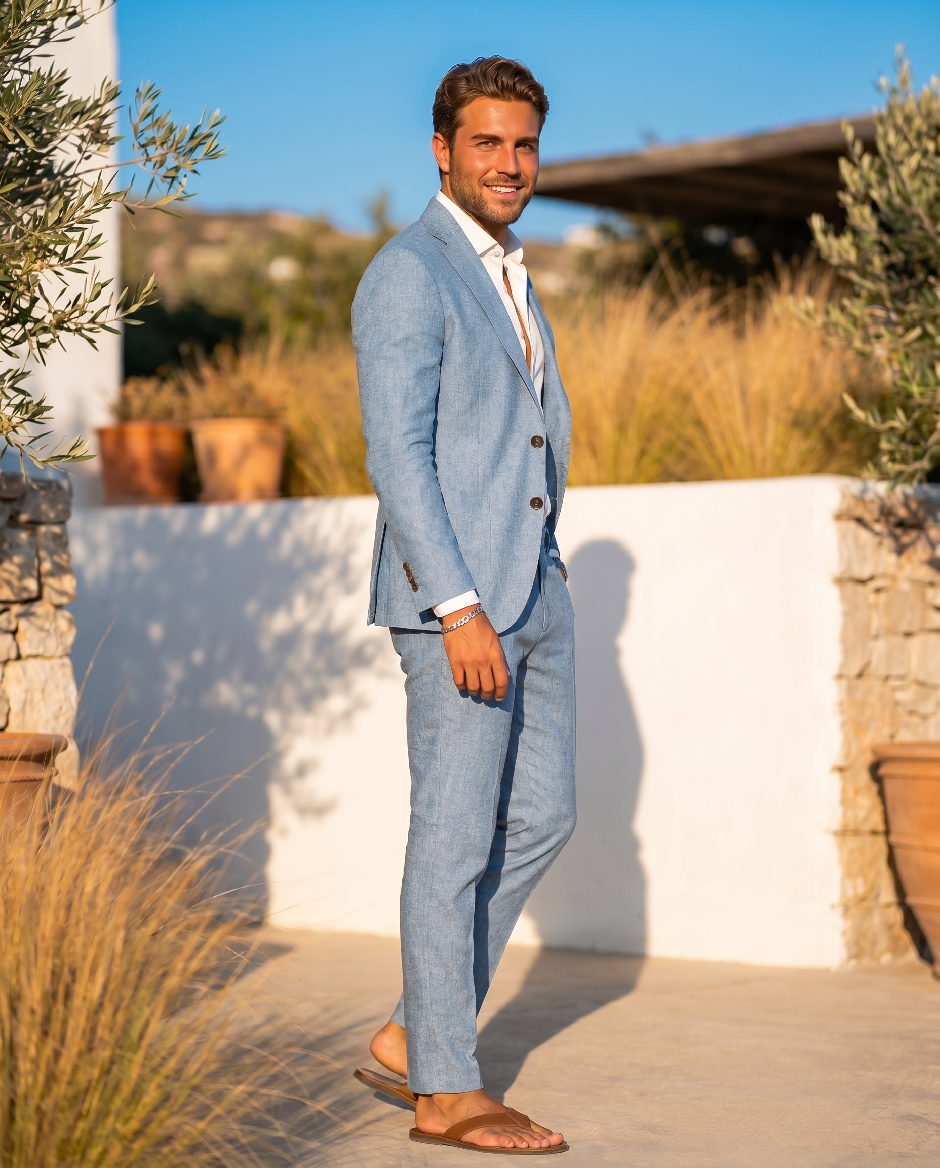 Declan | Stylish Timeless Linen Suit for Men