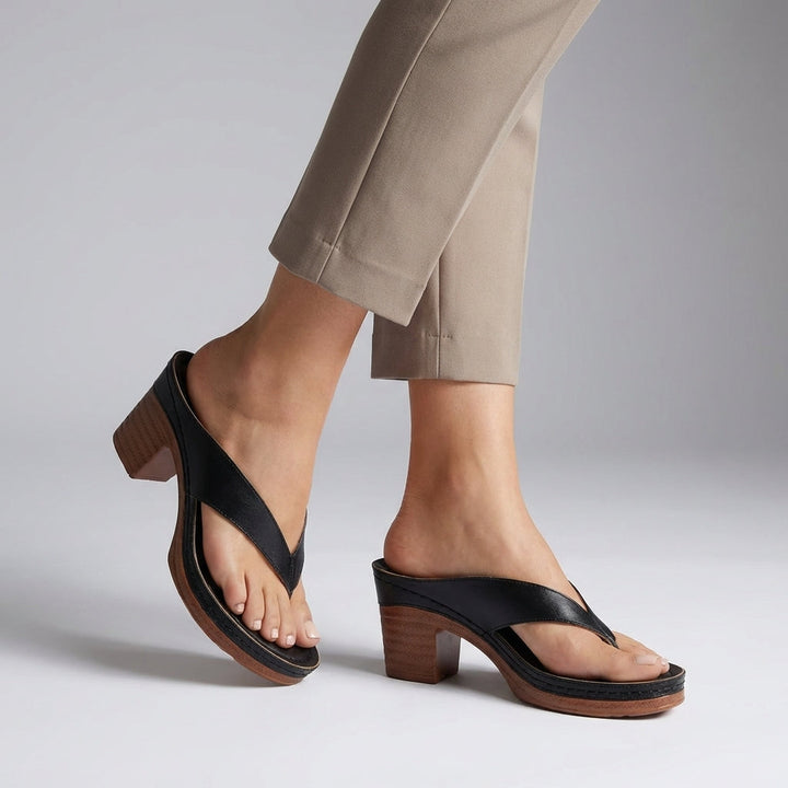 Eulalia | Refined Block Heel Thong Sandals
