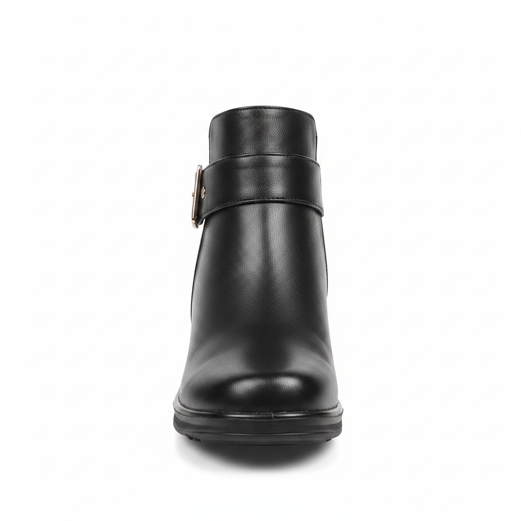Lark | Luxe Wide Fit Zip-Up Leather Ankle Boots