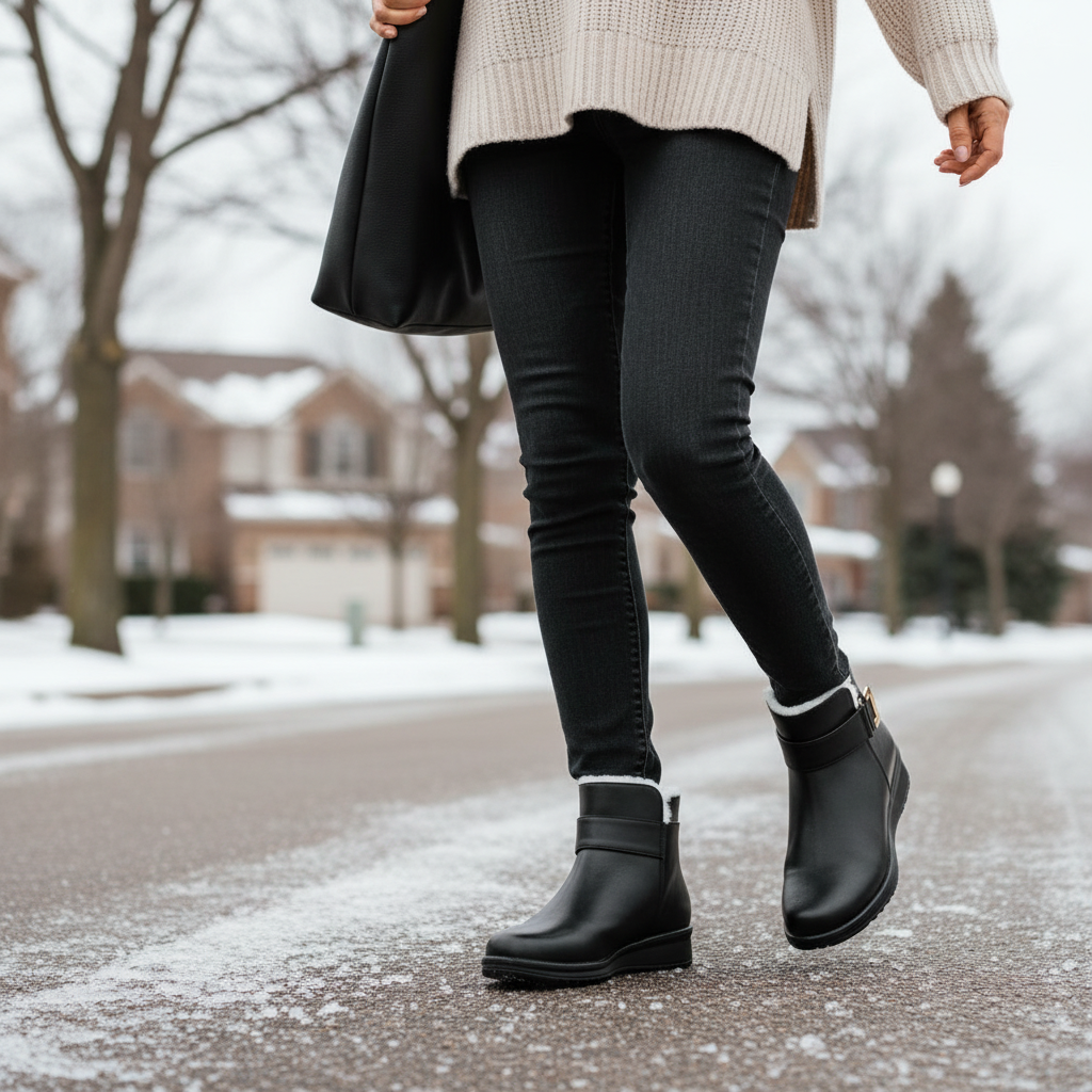 Lark | Luxe Wide Fit Zip-Up Leather Ankle Boots