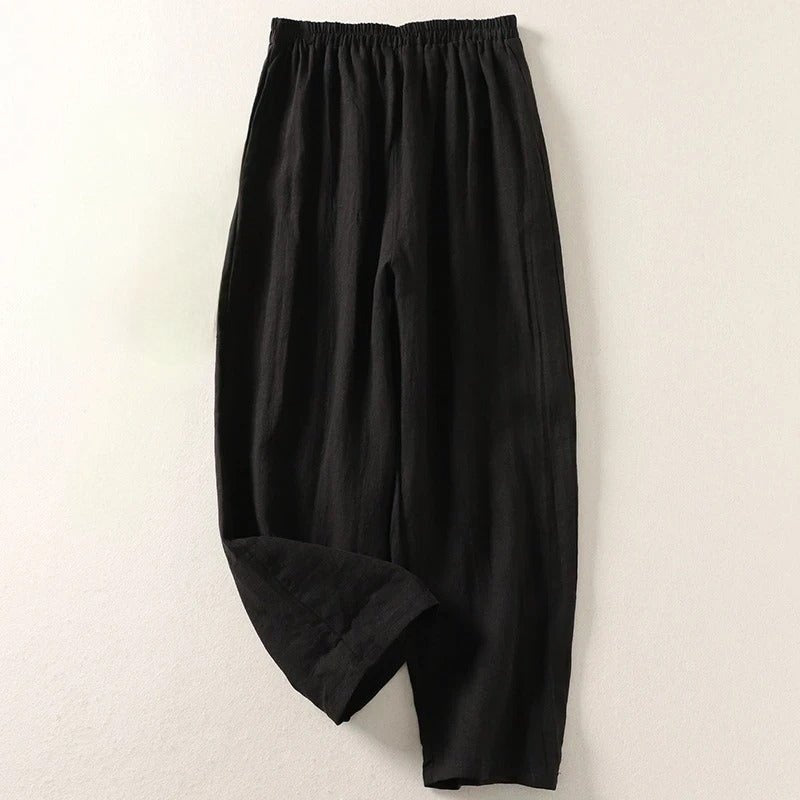 Dagny | Radiant High Waist Wide Leg Linen Trousers