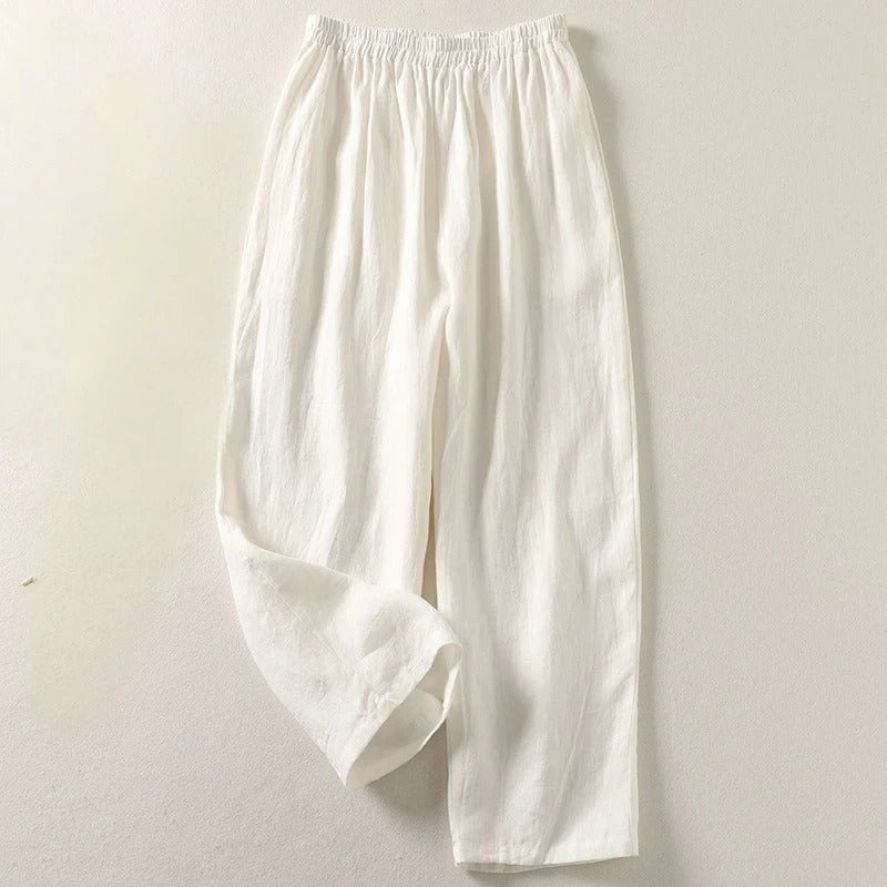 Dagny | Radiant High Waist Wide Leg Linen Trousers