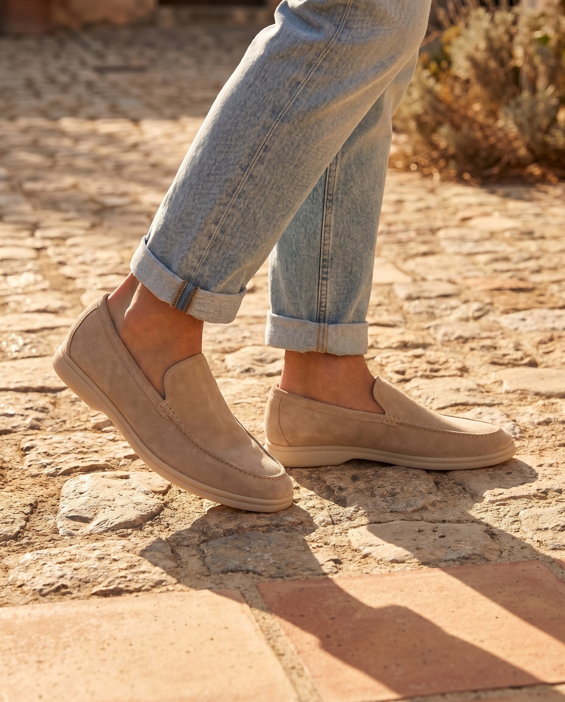 August | Polished Sleek Modern Suede-Look Loafers